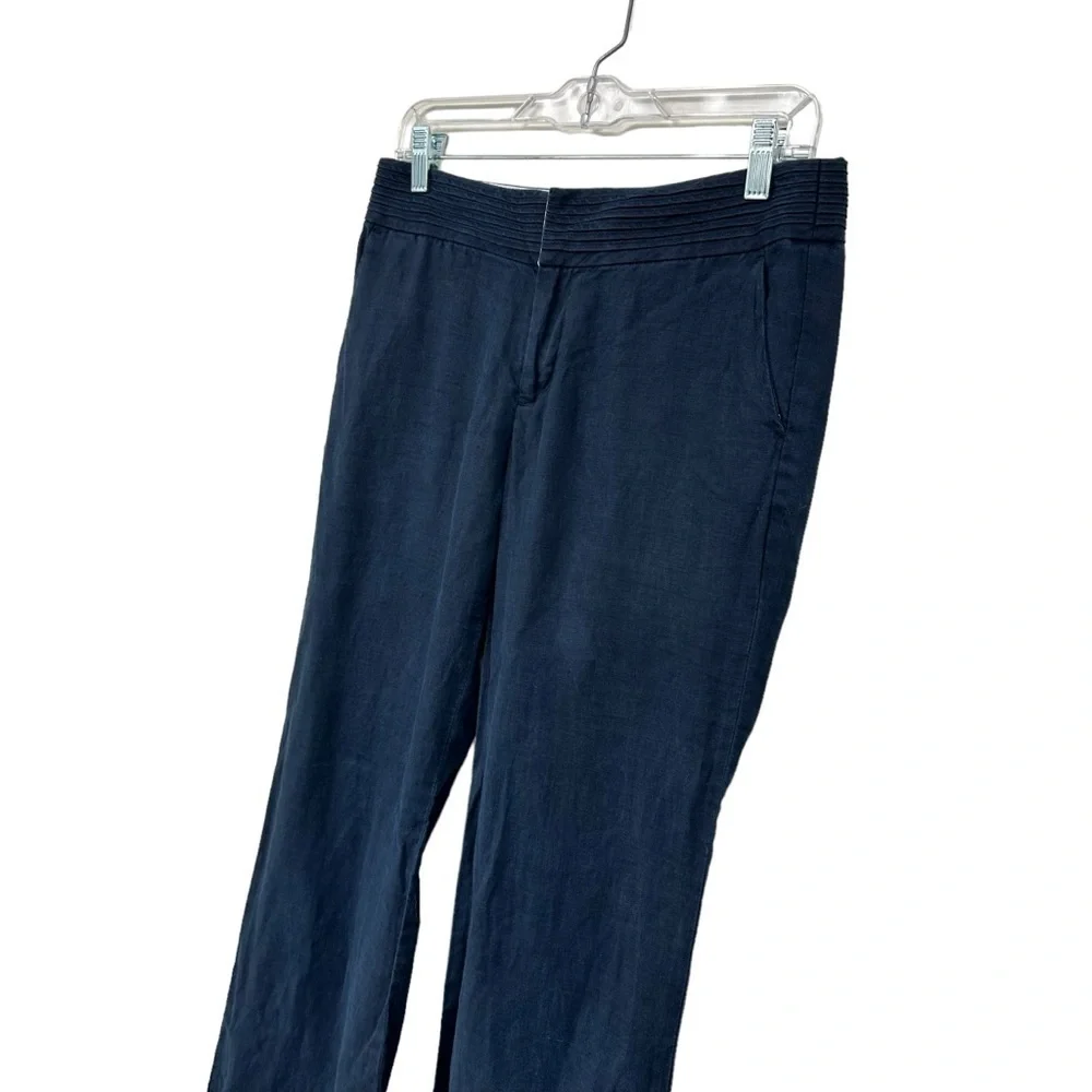 Banana Republic Martin Fit Navy Linen Pants, size 6